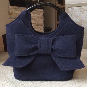 Kate spade navy blue wool bag